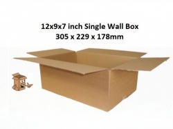 A4 Cardboard boxes 12x9x7 inch Single wall box